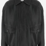GIUBBOTTO IN PELLE CON COLLETTO CLASSICO 842948 YCNX21628 SAINT LAURENT 