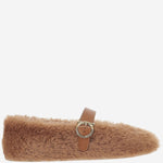 Ballerine ornamento Gancini in shearling 01K586 003CEDARBISCOTTO SALVATORE FERRAGAMO 