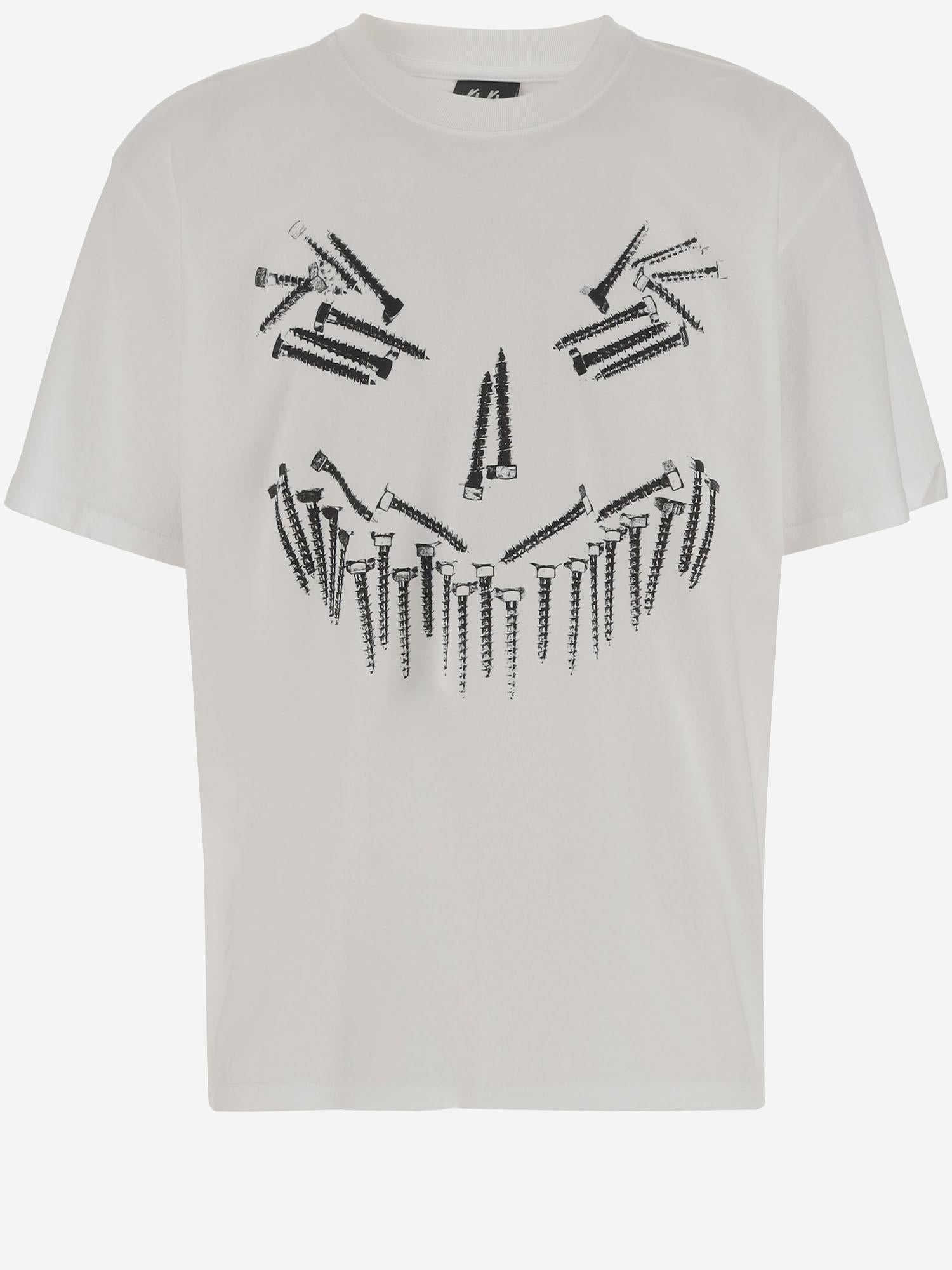 T-SHIRT IN COTONE CON STAMPA B0030556 FA582P668 44 LABEL GROUP 