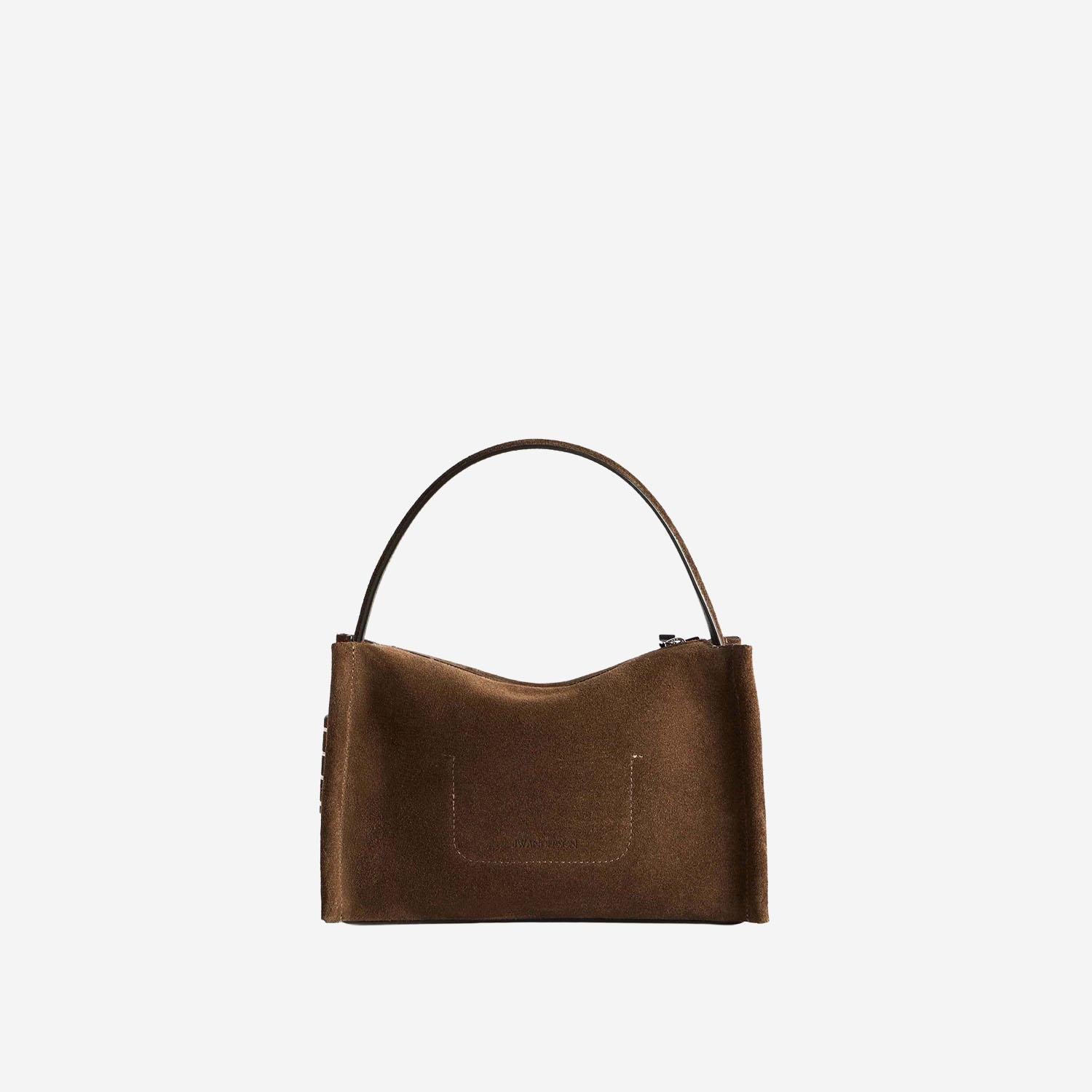 BORSA PICCOLA LOAFER IN PELLE SCAMOSCIATA CON LOGO HB0762 LA0364600 JW ANDERSON 