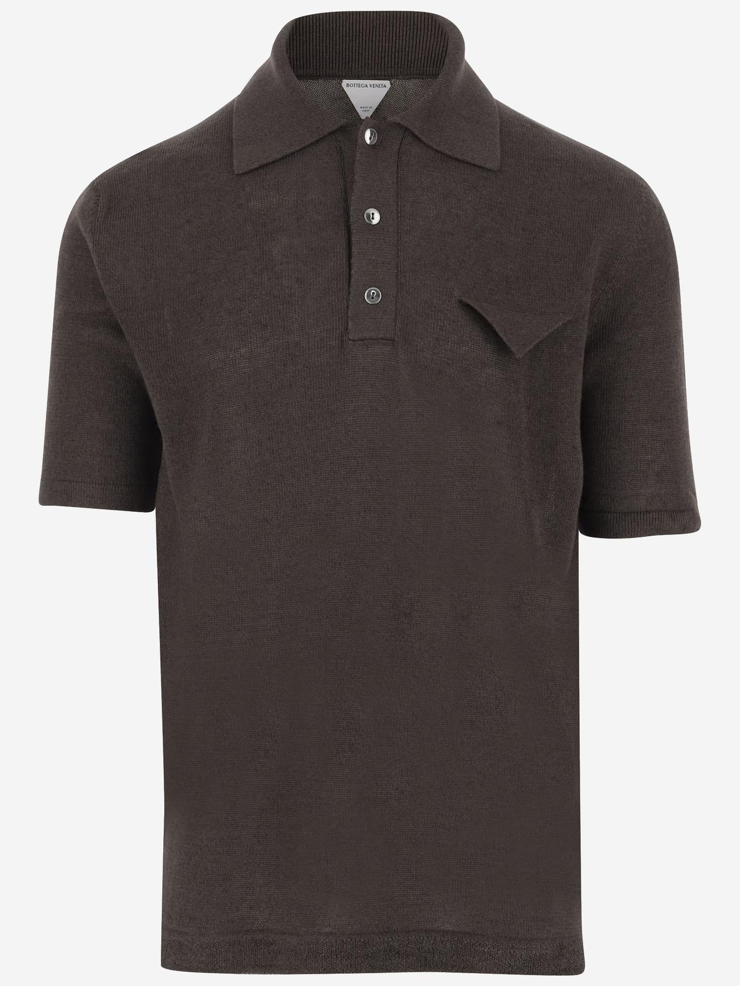 Polo in lino leggero 740733 V2X001274 BOTTEGA VENETA 