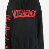FELPA IN COTONE CON LOGO UE54HD600B BLACK VETEMENTS 