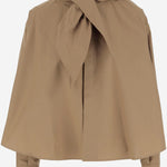 CAMICIA IN COTONE CON FIOCCO 6252K21103 OCHRE CARVEN 