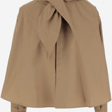 CAMICIA IN COTONE CON FIOCCO 6252K21103 OCHRE CARVEN 