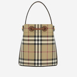 BORSA BUCKET CON MOTIVO CHECK 8109794 VNTGCHKBRIARBROWN BURBERRY 