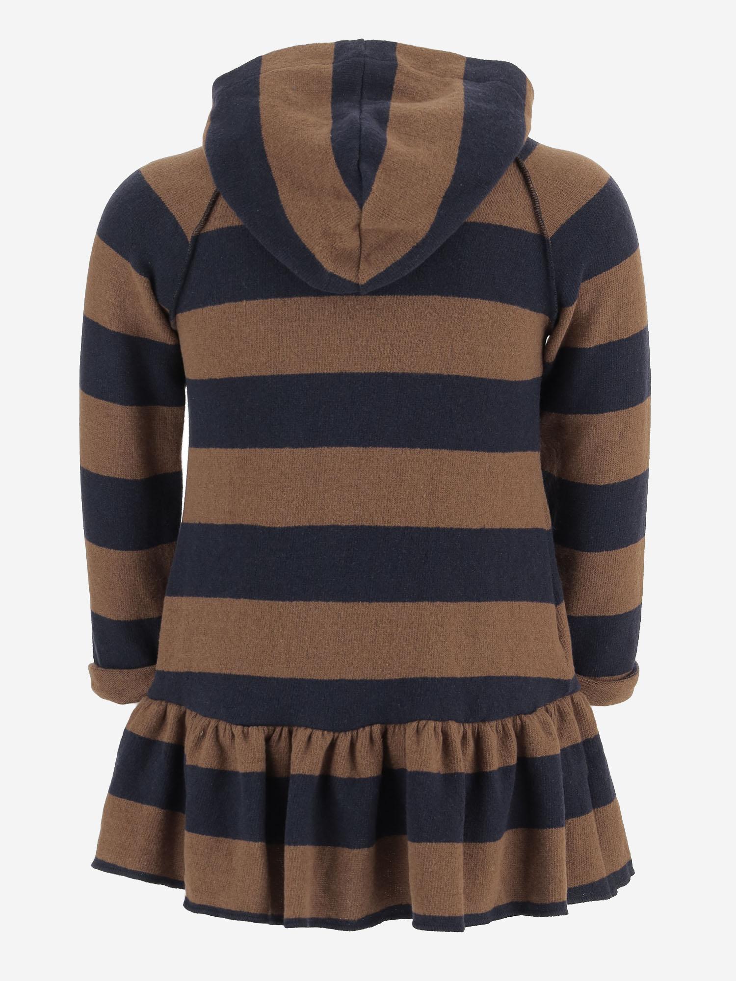 Abito in misto cotone stretch 25W158 CASTAGNA 1+ IN THE FAMILY KIDS 