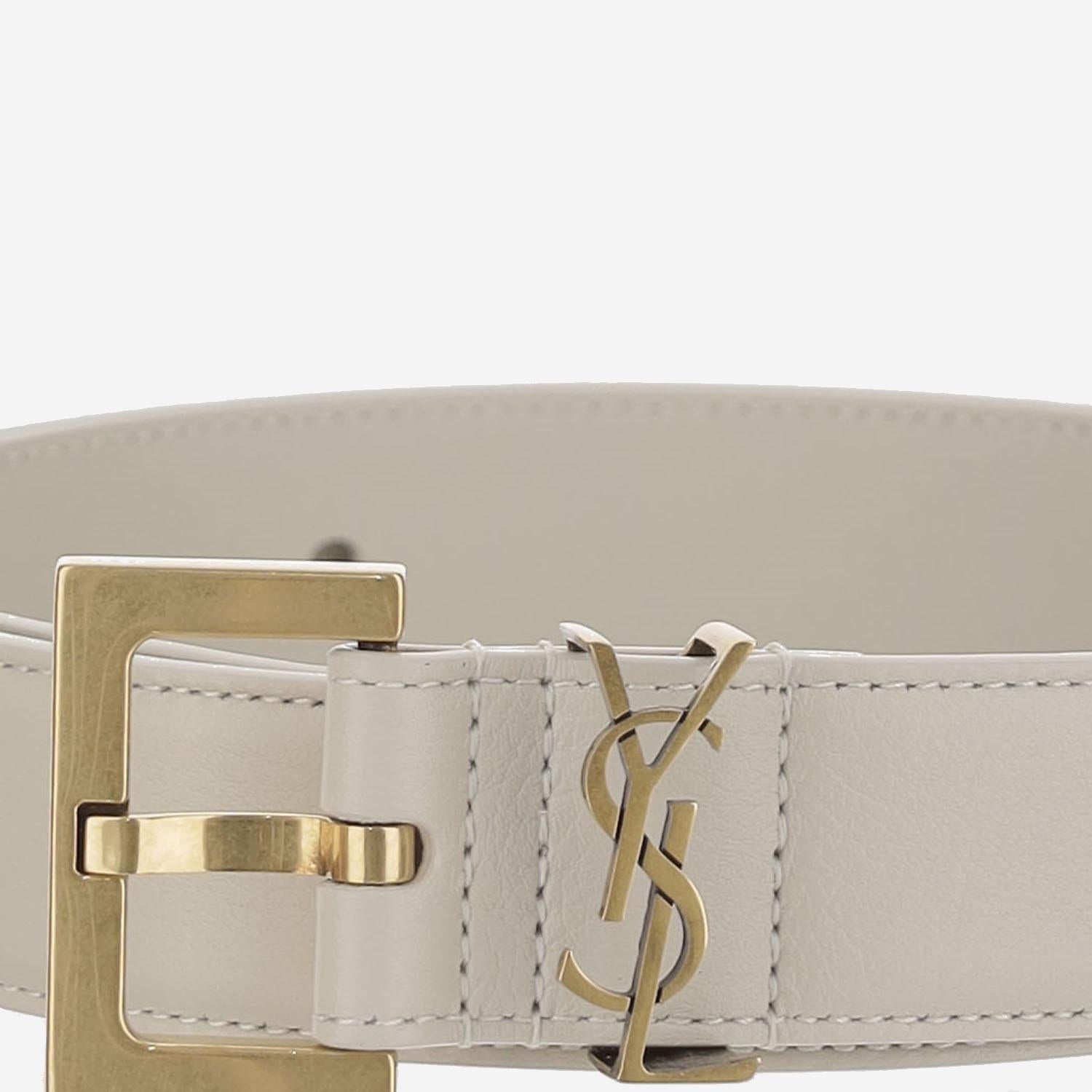 CINTURA IN PELLE LUCIDA 634437 BOO0W9207 SAINT LAURENT 