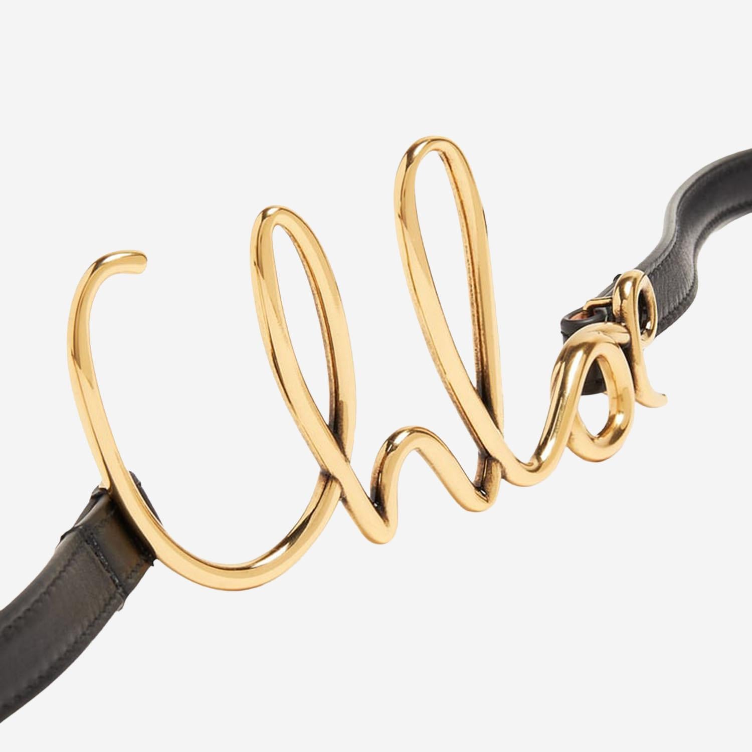 CINTURA PICCOLA ICONICA CON LOGO CHLOÉ CHC24AC066SFB 001 CHLOE 