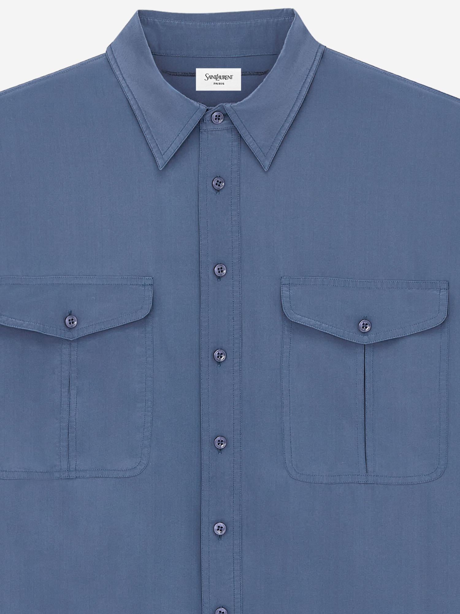 CAMICIA IN VISCOSA E SETA 854249 Y2N494812 SAINT LAURENT 