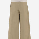 PANTALONI IN COTONE CON VITA ELASTICIZZATA WTR73 FAC050085 DARKPARK 