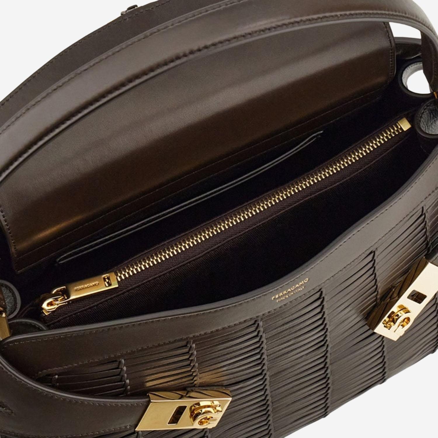 BORSA A SPALLA HUG SOFT IN PELLE 21A674 002 SALVATORE FERRAGAMO 