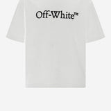 T-SHIRT IN COTONE CON LOGO OMAA120C99JER008 0110 OFF-WHITE 