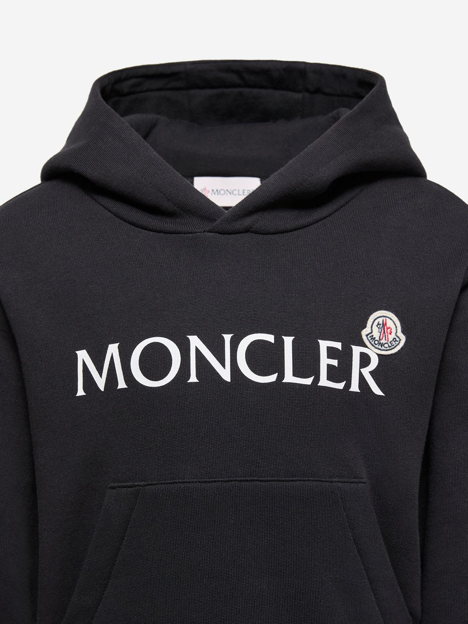 FELPA LOGATA CON CAPPUCCIO IN COTONE 8G0000989AKM 999 MONCLER ENFANTS 