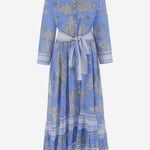 ABITO IN COTONE CON MOTIVO floreale NEWTOILE 03BLUEGREY PEPS CANNES 