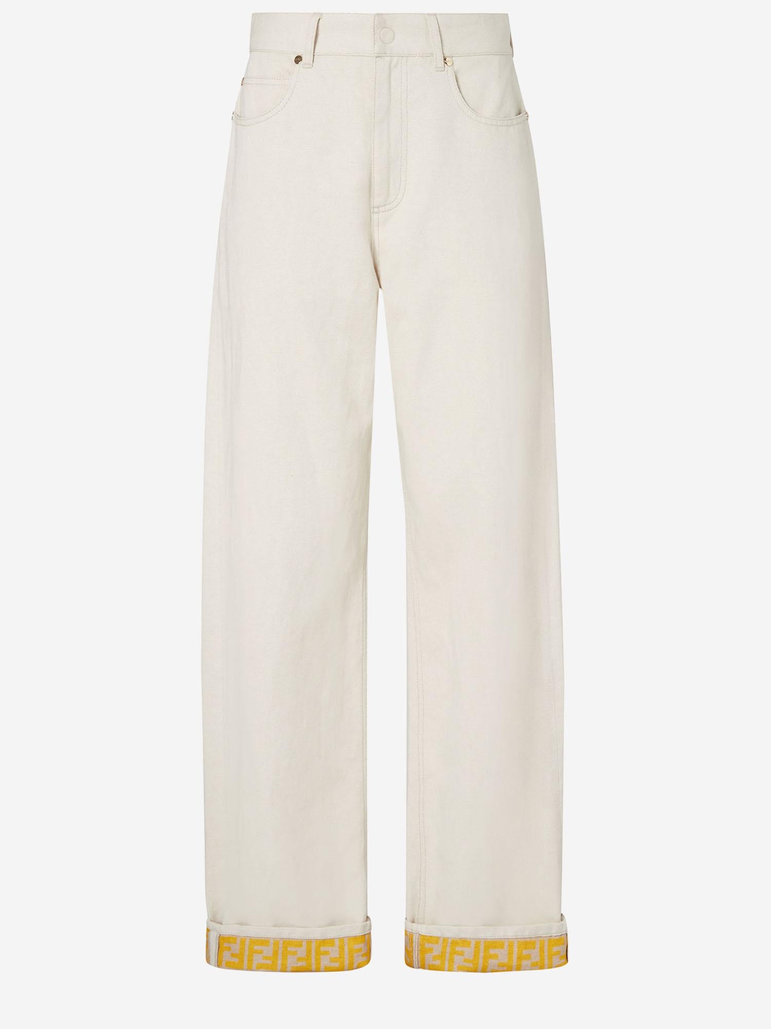 JEANS IN COTONE E LINO FLP882 AOHVF1W0T FENDI 