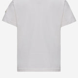 T-shirt in cotone con logo 8C0002589AFV 034 MONCLER ENFANTS 