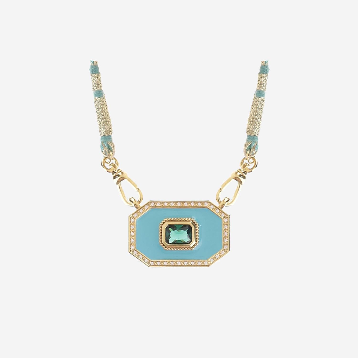 COLLANA YUCATAN TURCHESE CO335 ORO MYA BAY 