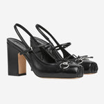 Décolleté slingback in pelle con Morsetto 845891 AAFK11000 GUCCI 