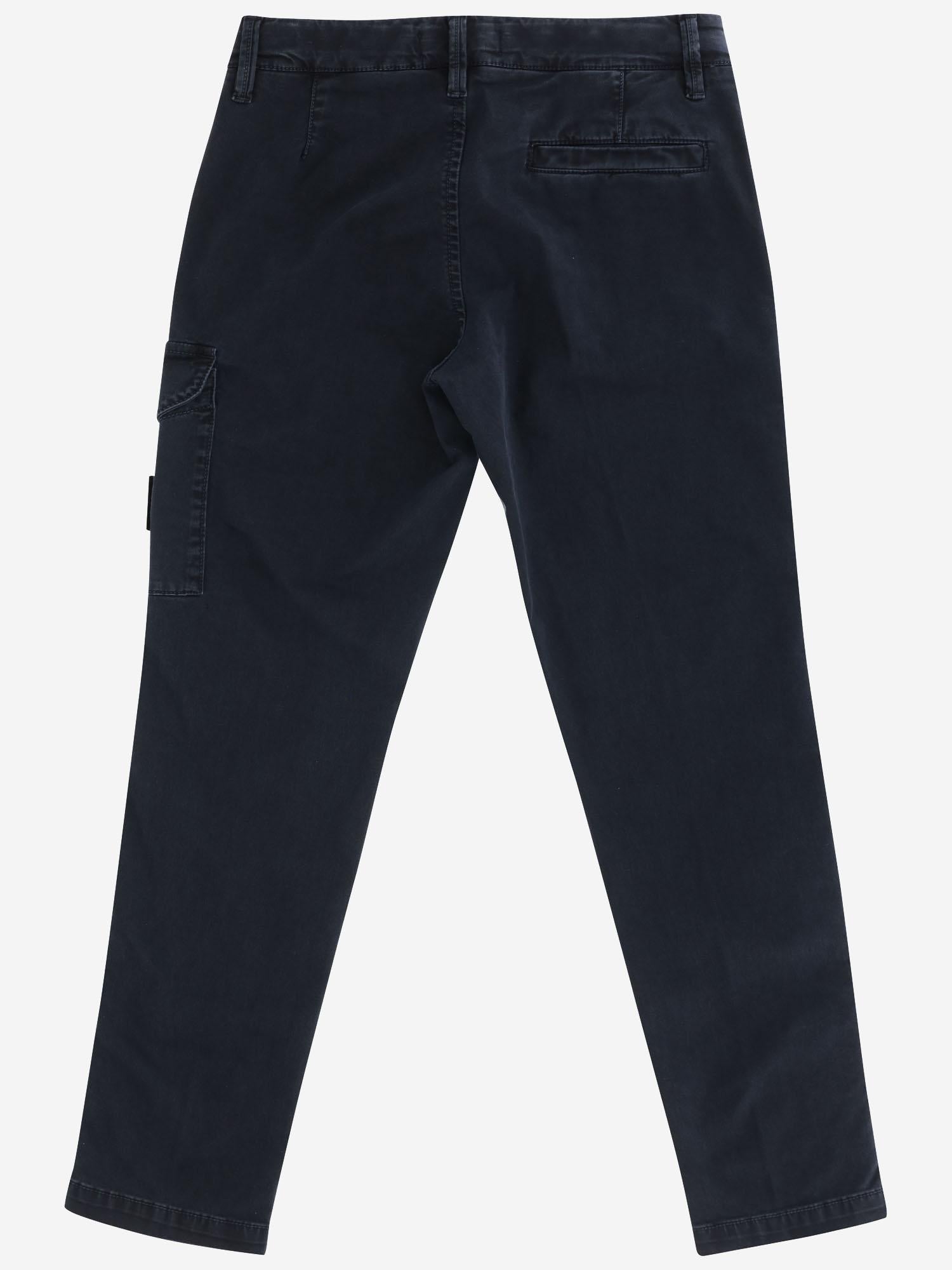 PANTALONI IN COTONE STRETCH CON LOGO 3100004 S0198V0120 STONE ISLAND KIDS 