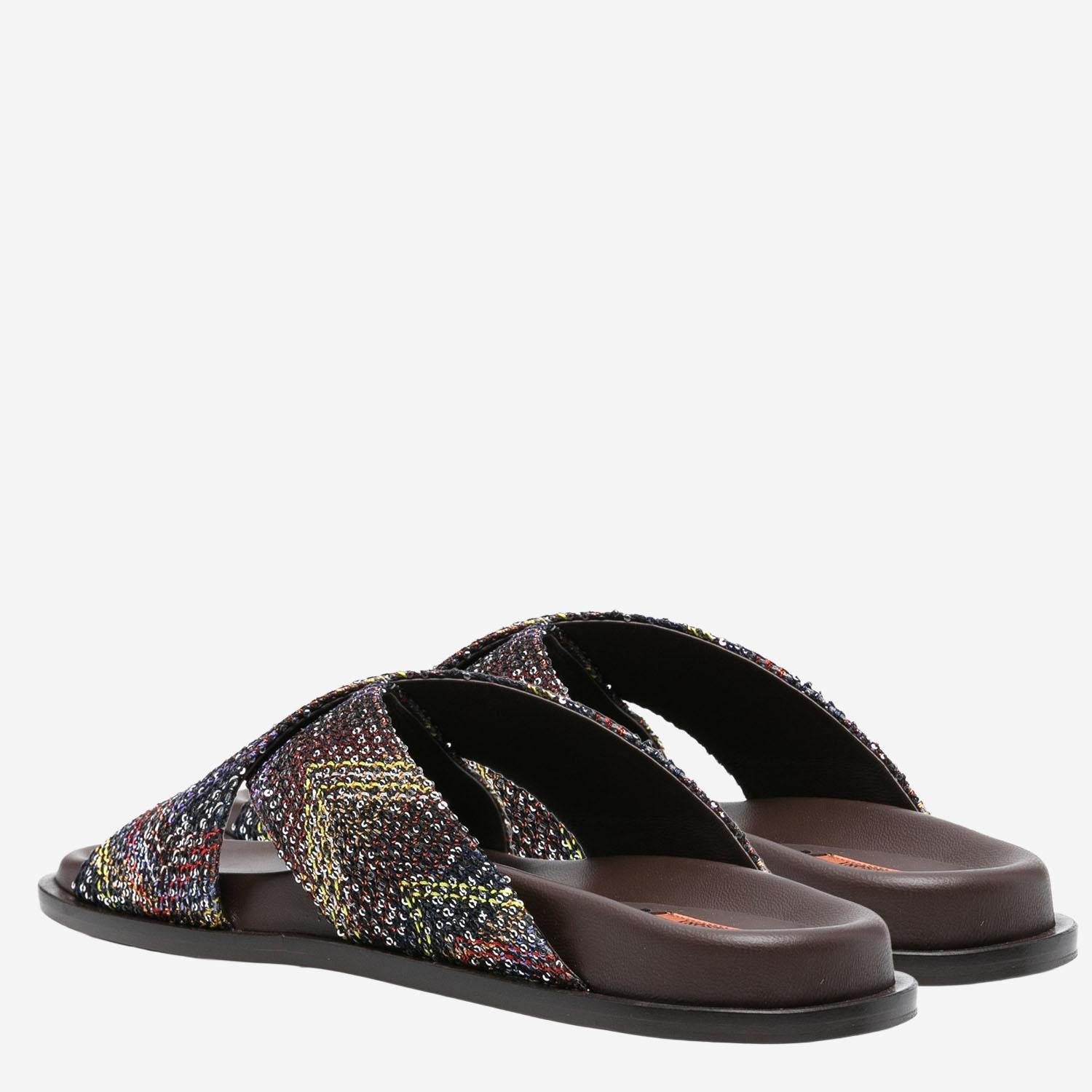 SANDALI INCROCIATI CON PAILLETTES MWF176 026 MISSONI 