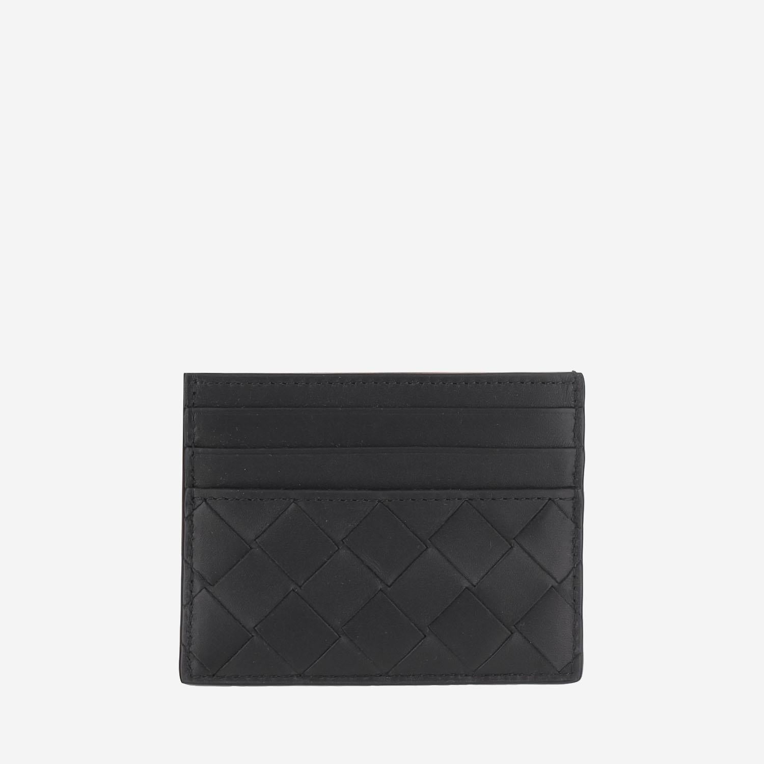 PORTACARTE INTRECCIATO IN PELLE 795612 VCPQ38803 BOTTEGA VENETA 