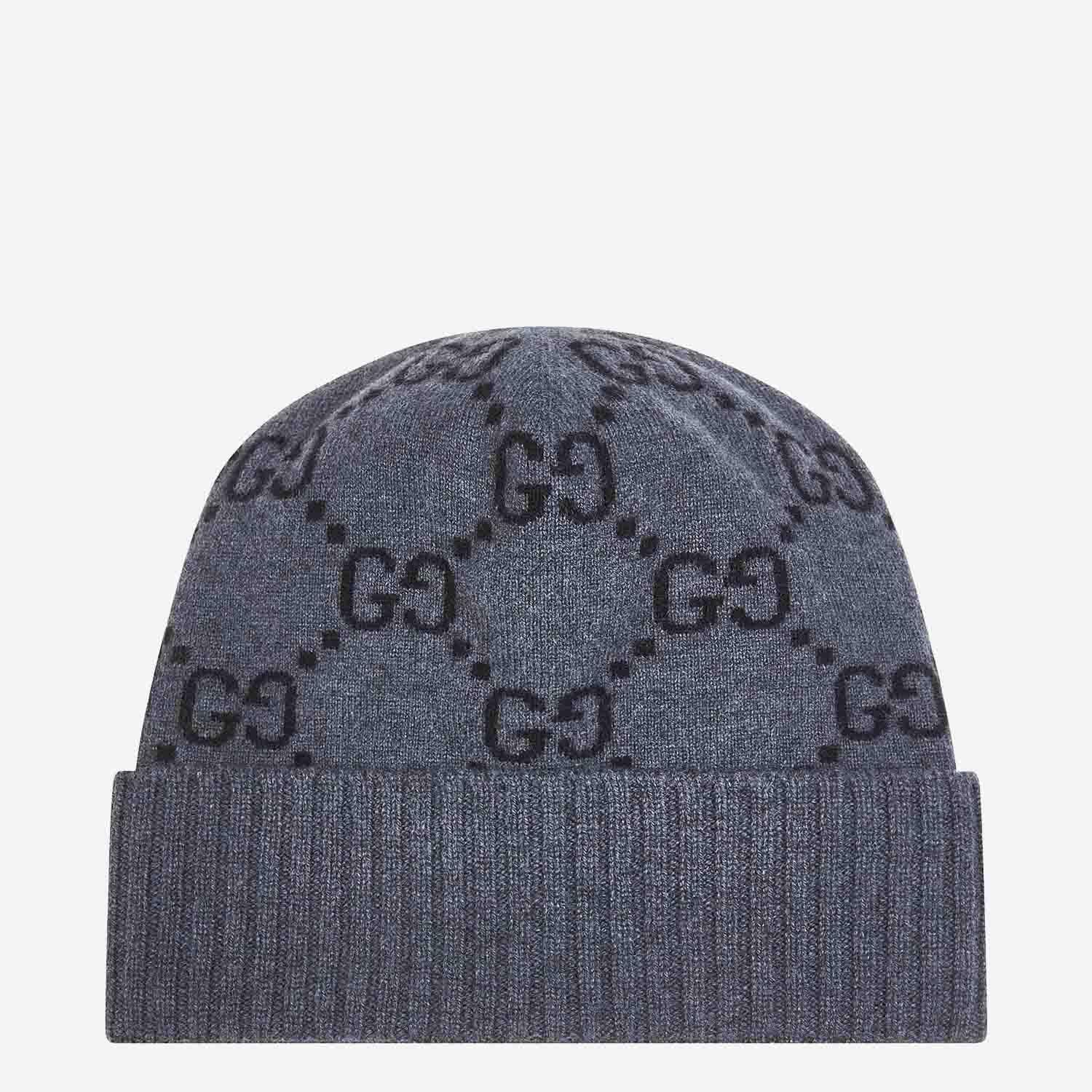 Beanie in jacquard di cashmere GG 811392 4GABX1260 GUCCI 