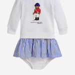 SET DUE PEZZI CON STAMPA POLO BEAR 310A96187001 WHITE POLO RALPH LAUREN KIDS 