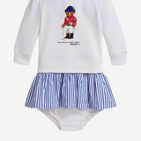 SET DUE PEZZI CON STAMPA POLO BEAR 310A96187001 WHITE POLO RALPH LAUREN KIDS 