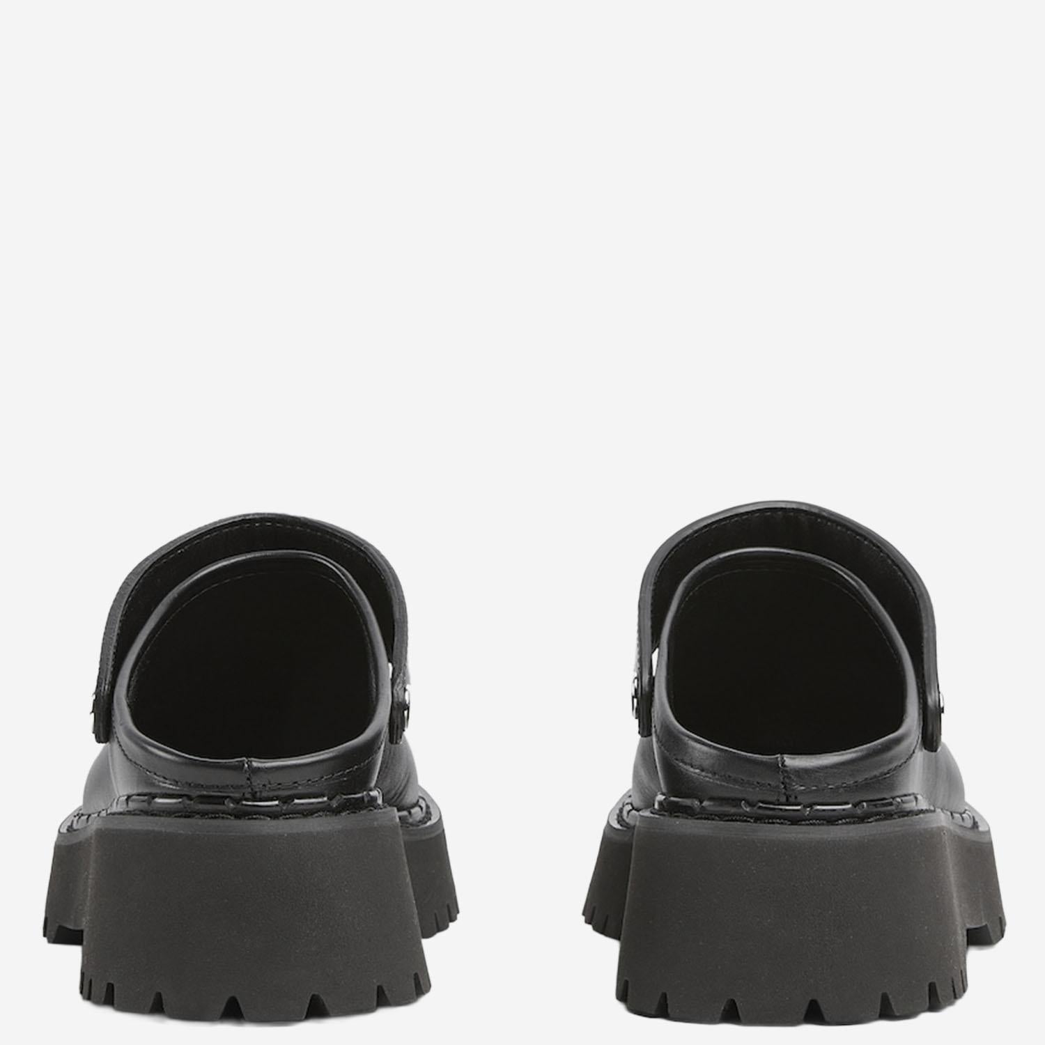 MULES CON MORSETTO IN PELLE 835829 AADCW1000 GUCCI 