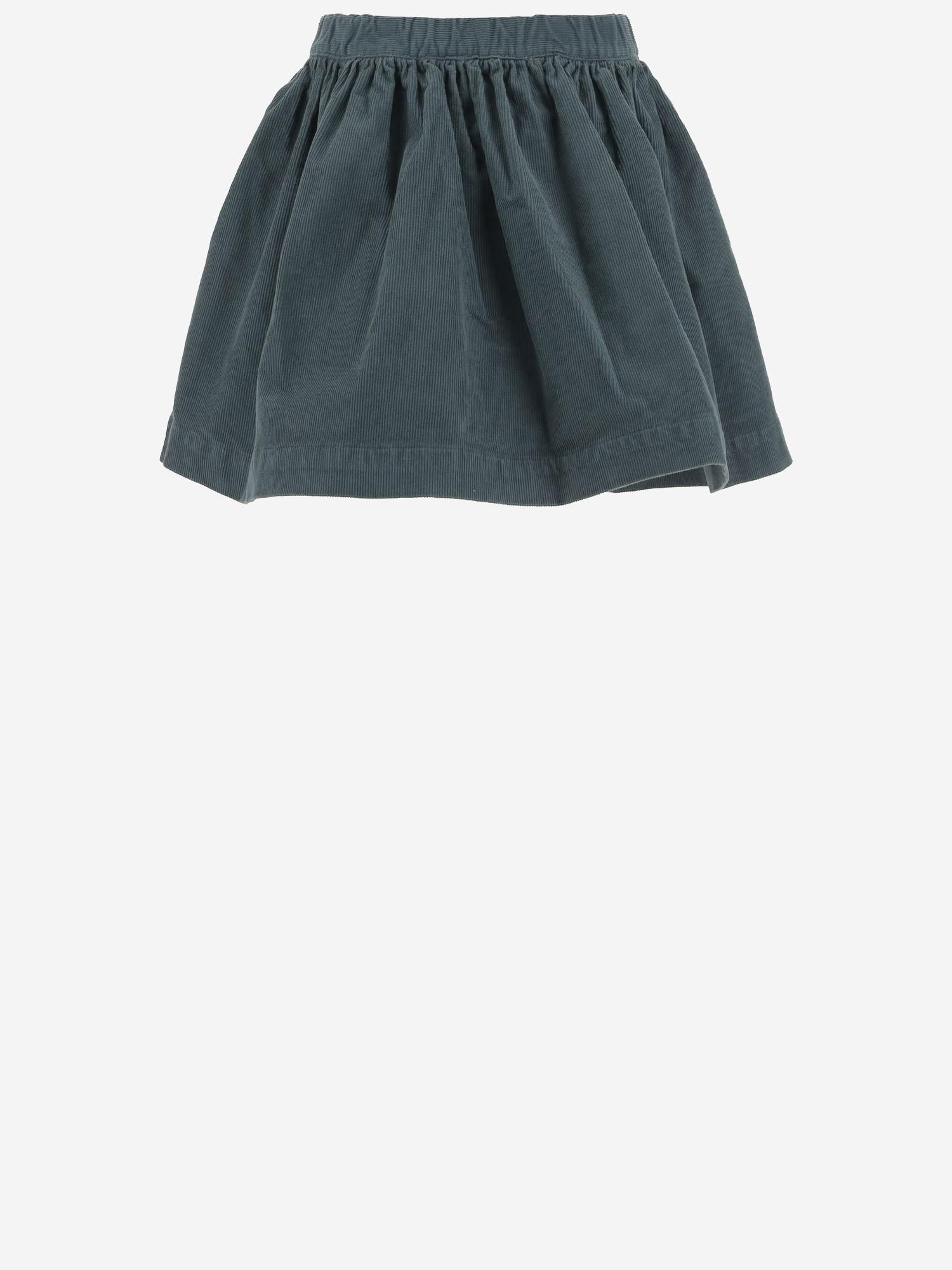 GONNA IN VELLUTO DI COTONE STRETCH W05GSKW00019 043 BONPOINT KIDS 