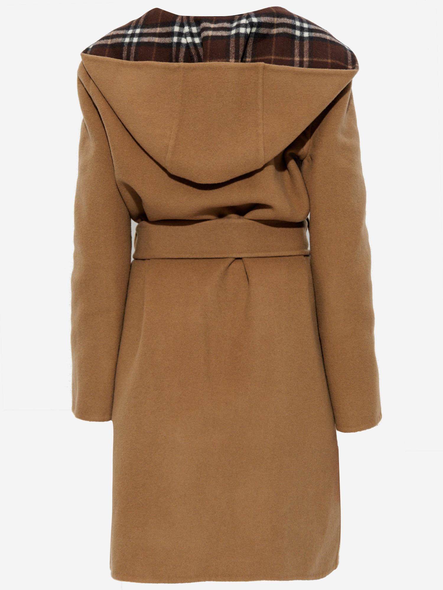 CAPPOTTO REVERSIBILE IN LANA 8115663 CAMEL/TREACLE BN CHK BURBERRY 