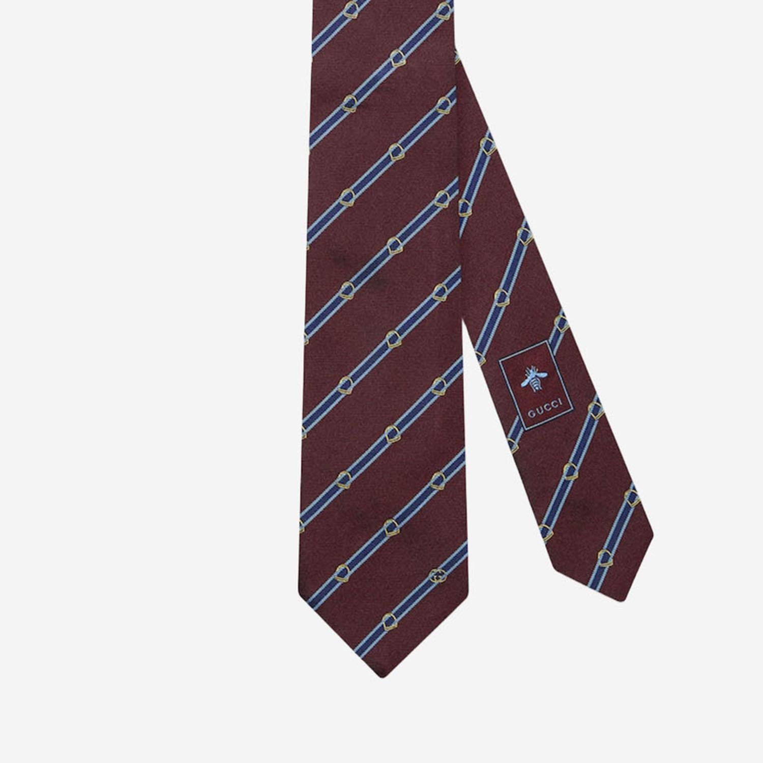 CRAVATTA IN SETA JACQUARD 848544 4E0096169 GUCCI 