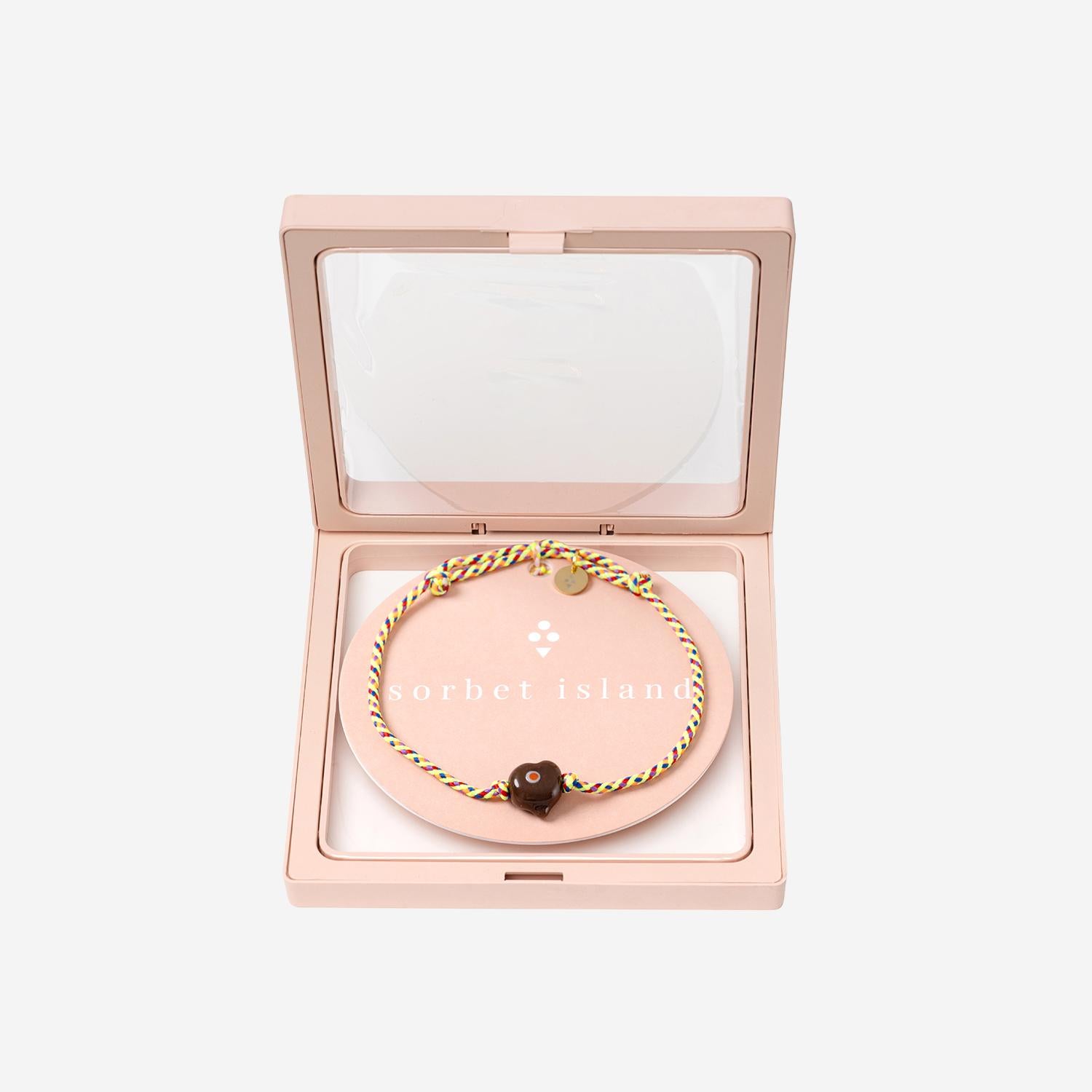 Bracciale Guardian con perla in vetro GUARDIANHEARTGLASS COFFEE SORBET ISLAND 