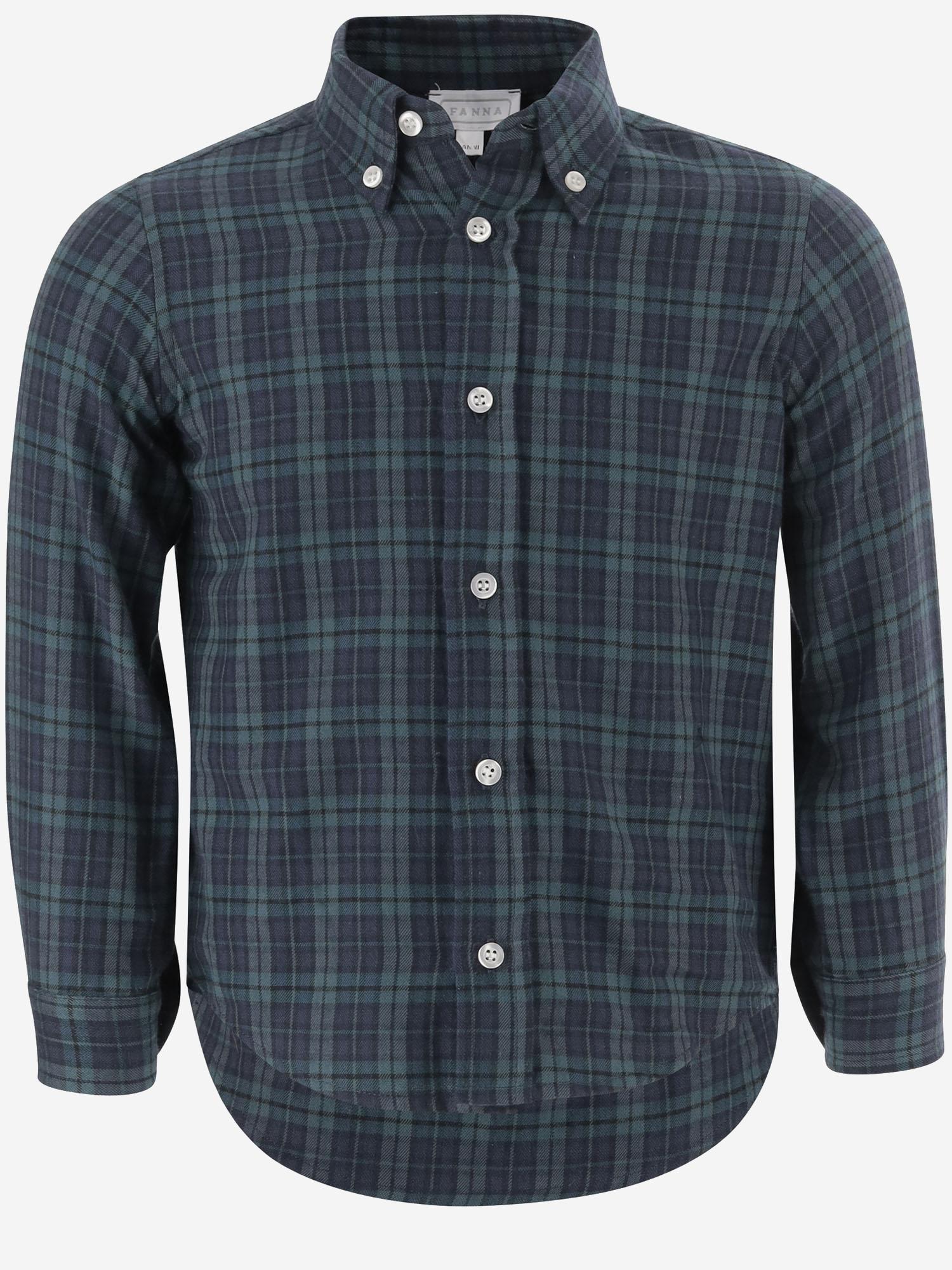 CAMICIA IN COTONE CON MOTIVO A QUADRI MBML 13 NICOLETTA FANNA KIDS 