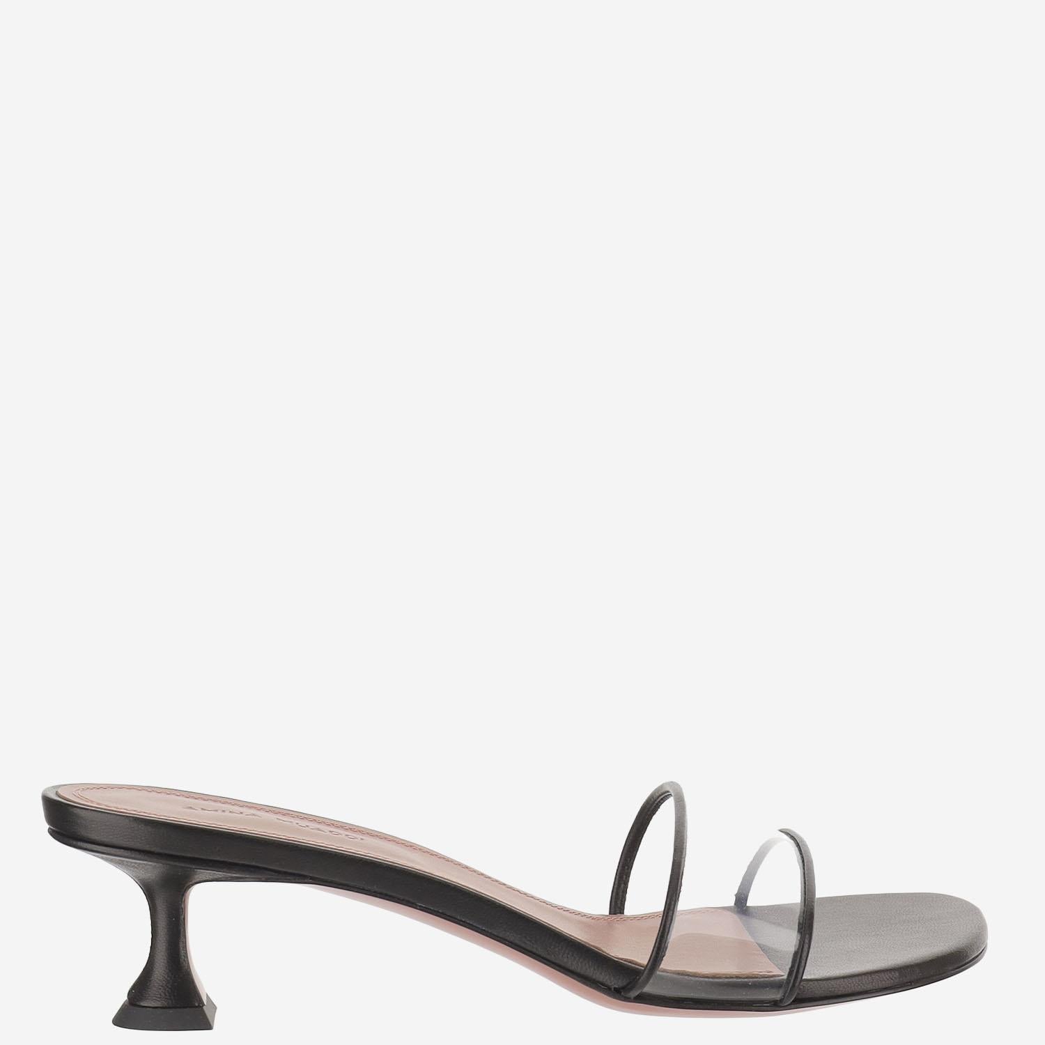 Sandali andreea glass ANDREEAGLASSSLIPPER 45BLACKTRANSPARENT AMINA MUADDI 