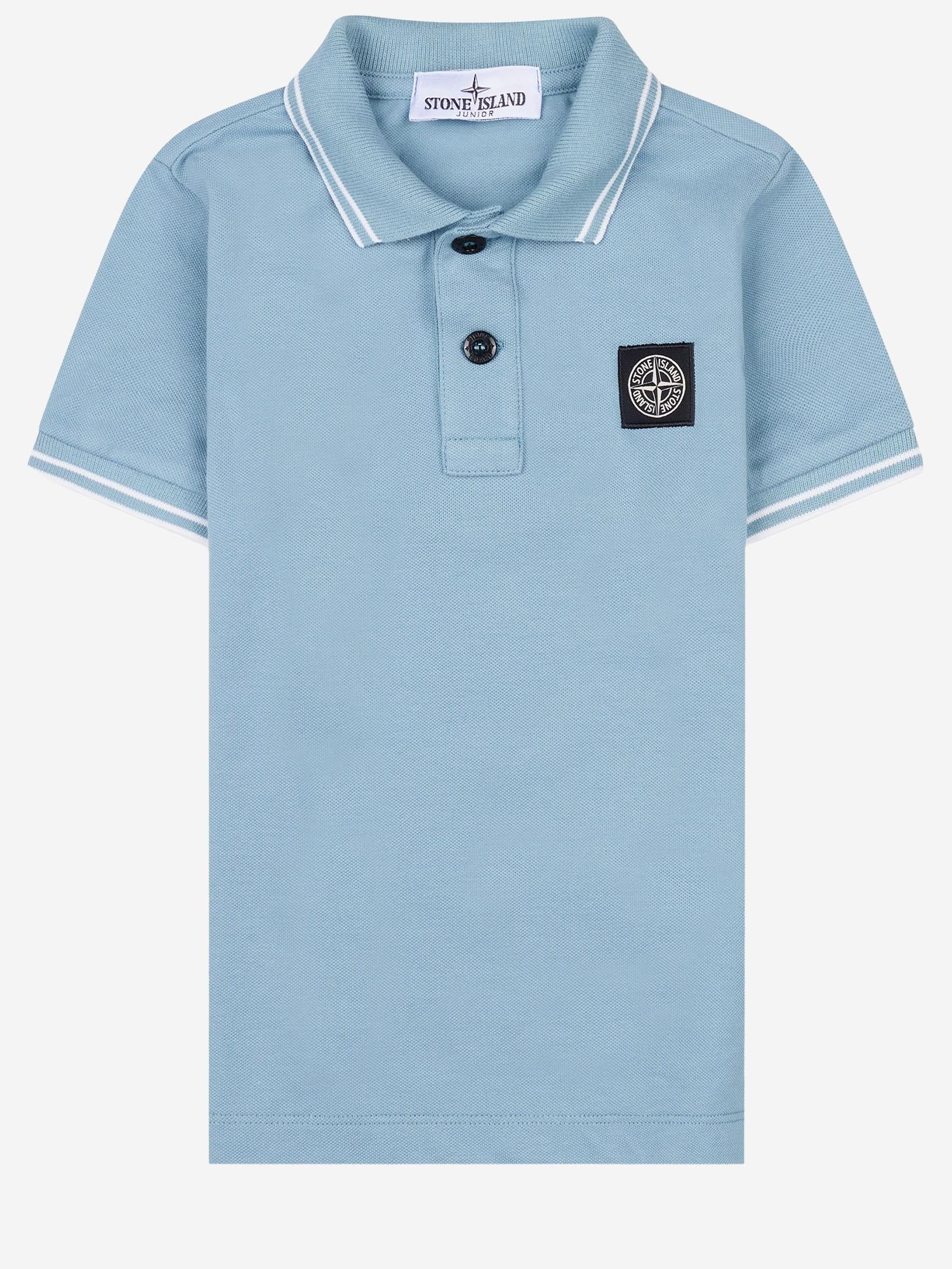 POLO IN COTONE STRETCH CON LOGO 2200001 S0018V004A STONE ISLAND KIDS 