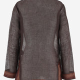 TUNICA IN LINO A RIGHE 180051 209 TORY BURCH 