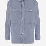 CAMICIA IN COTONE A RIGHE HQB011 1 HOMME 