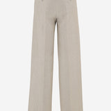 PANTALONI IN DRILL DI LINO MXSGINNICO 002 MAX MARA 