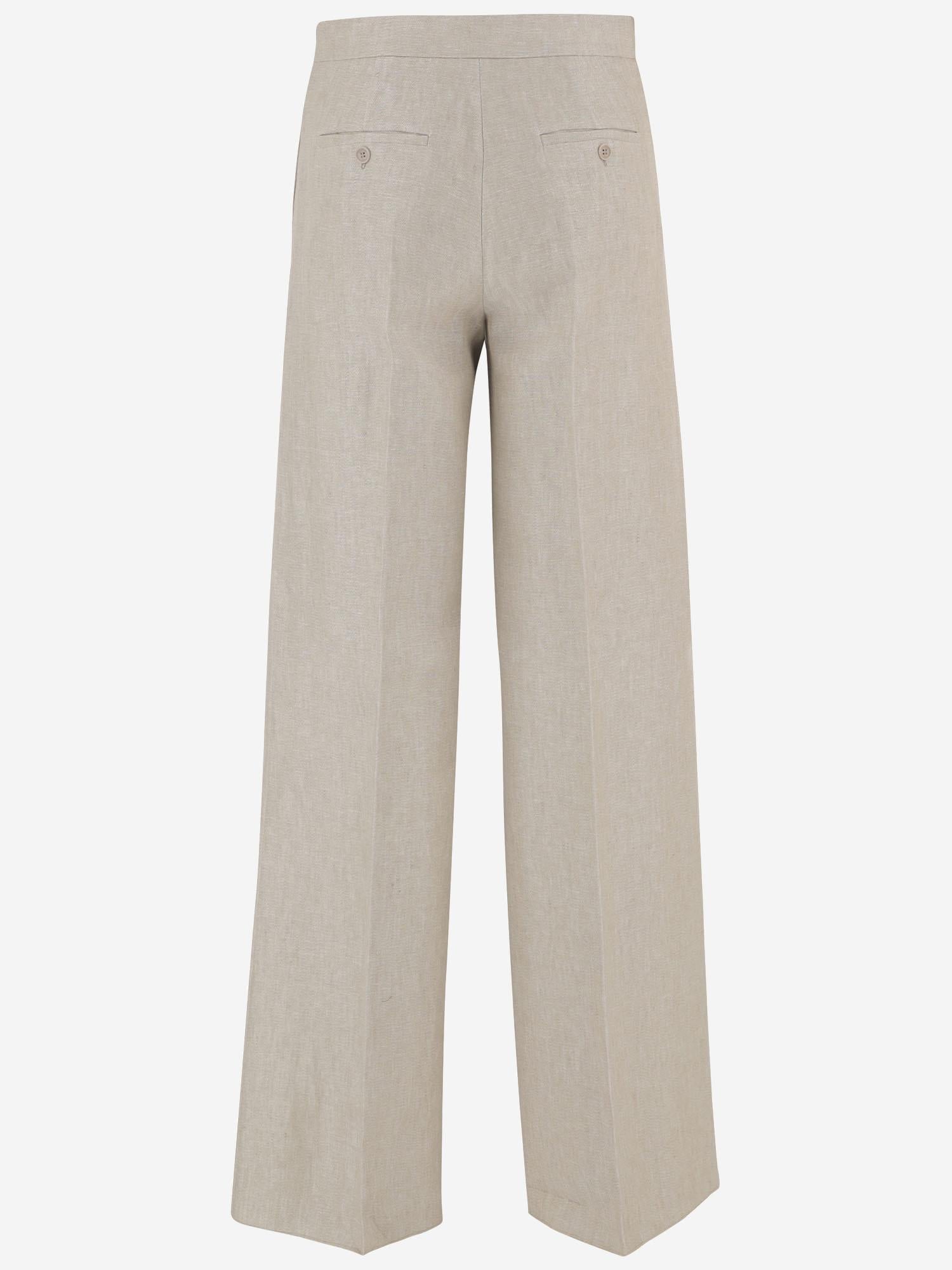 PANTALONI IN DRILL DI LINO MXSGINNICO 002 MAX MARA 