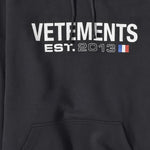 FELPA IN MISTO COTONE CON LOGO UE54HD100B BLACK VETEMENTS 