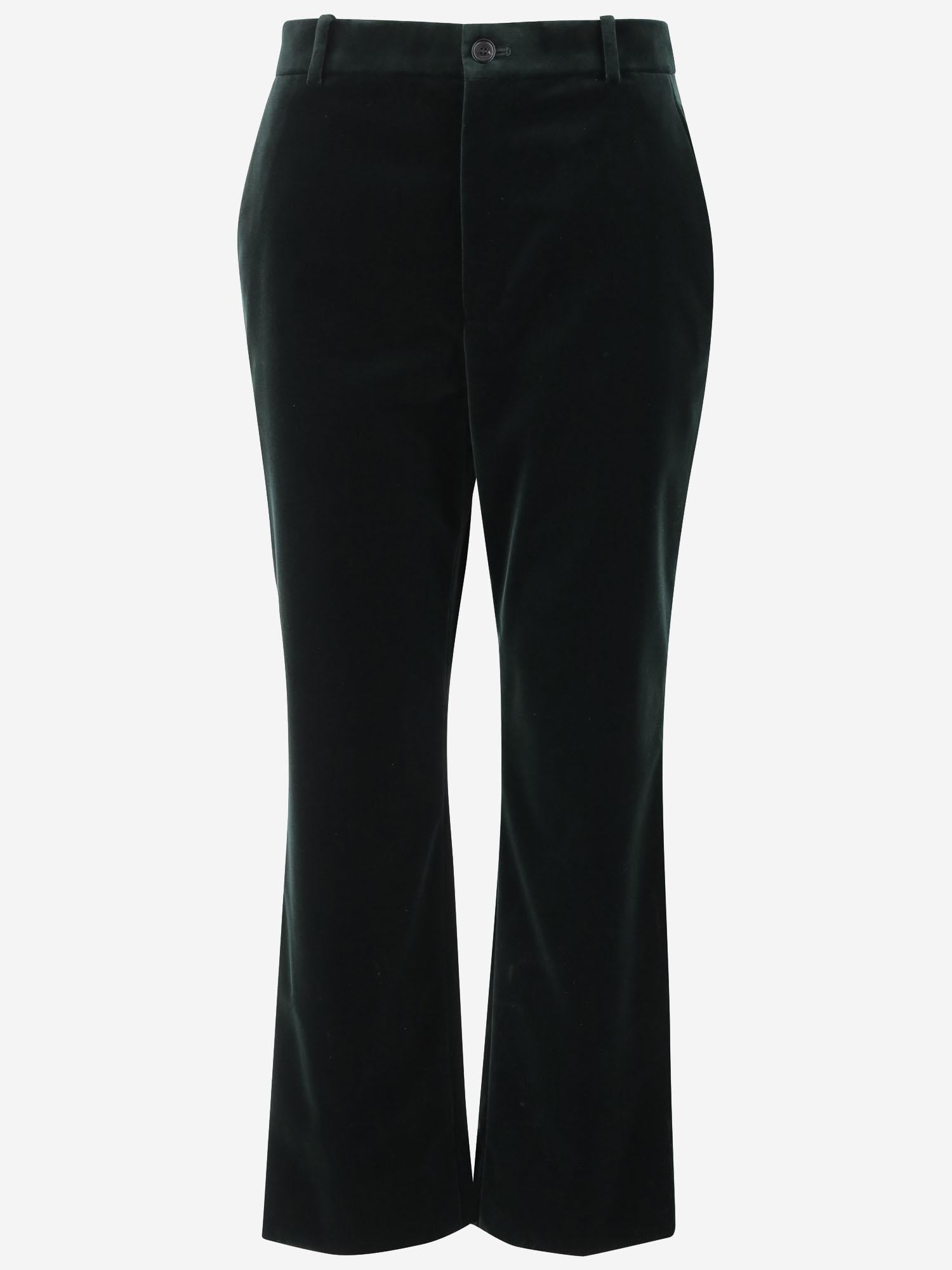 PANTALONI IN VELLUTO DI COTONE 825007 Y580T3181 SAINT LAURENT 
