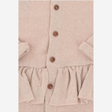CARDIGAN IN MISTO COTONE STRETCH CON ORLO ARRICCIATO 25W178 NUDE 1+ IN THE FAMILY KIDS 