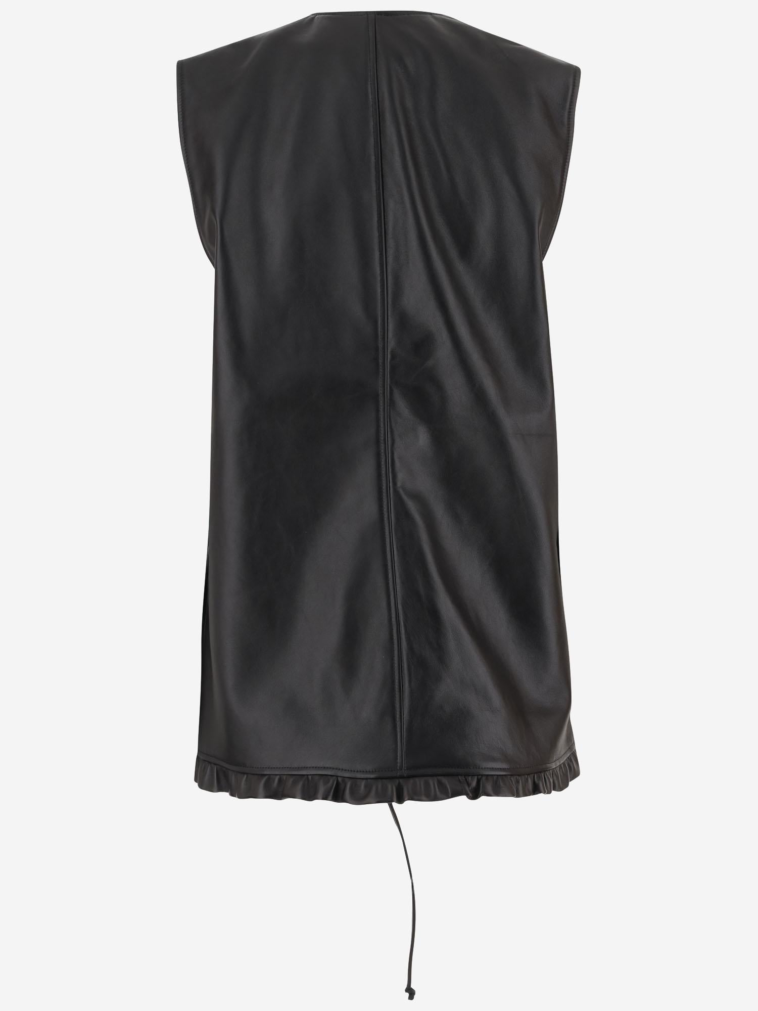 GILET LEA GALA IN PELLE J013 LEADARKBROWN NICCOLO PASQUALETTI 