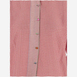CAMICIA A QUADRI IN misto seta COTONE DLWPLSPLA02 WHITERED PERO 