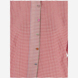 CAMICIA A QUADRI IN misto seta COTONE DLWPLSPLA02 WHITERED PERO 