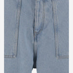 PANTALONI CORTI IN DENIM DI COTONE OM01403WD4009 0203 MAISON KITSUNE 