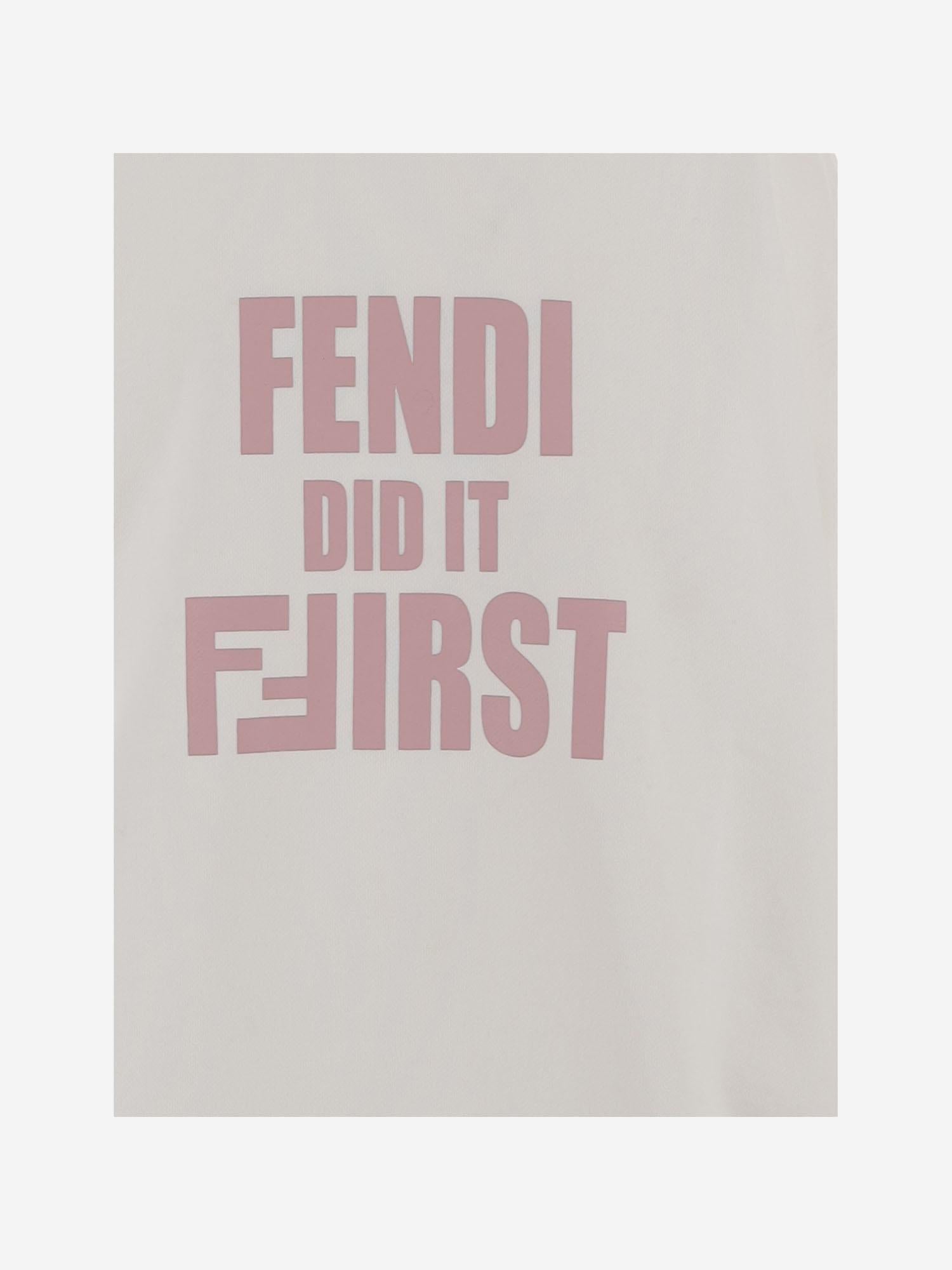 FELPA IN COTONE IN CON LOGO JUH107 5V0F1TKG FENDI KIDS 