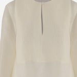 ABITO AVORIO IN LINO E SETA 176549 106 TORY BURCH 