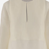 ABITO AVORIO IN LINO E SETA 176549 106 TORY BURCH 